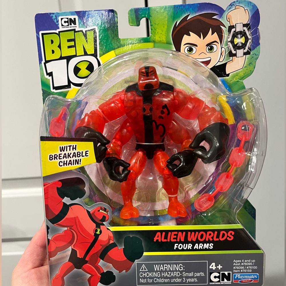 BEN 10 FOUR ARMS POWER UP ALIEN WORLDS FIGURE FOURARMS Cartoon Network Playmates